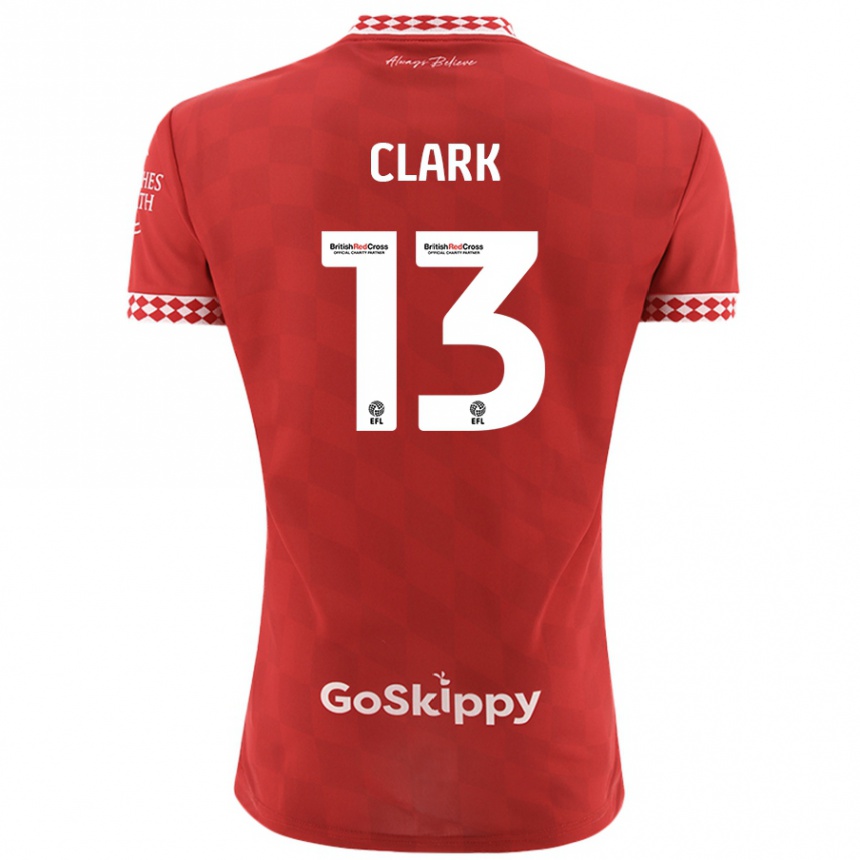 Niño Fútbol Camiseta Olivia Clark #13 Rojo 1ª Equipación 2024/25 Argentina