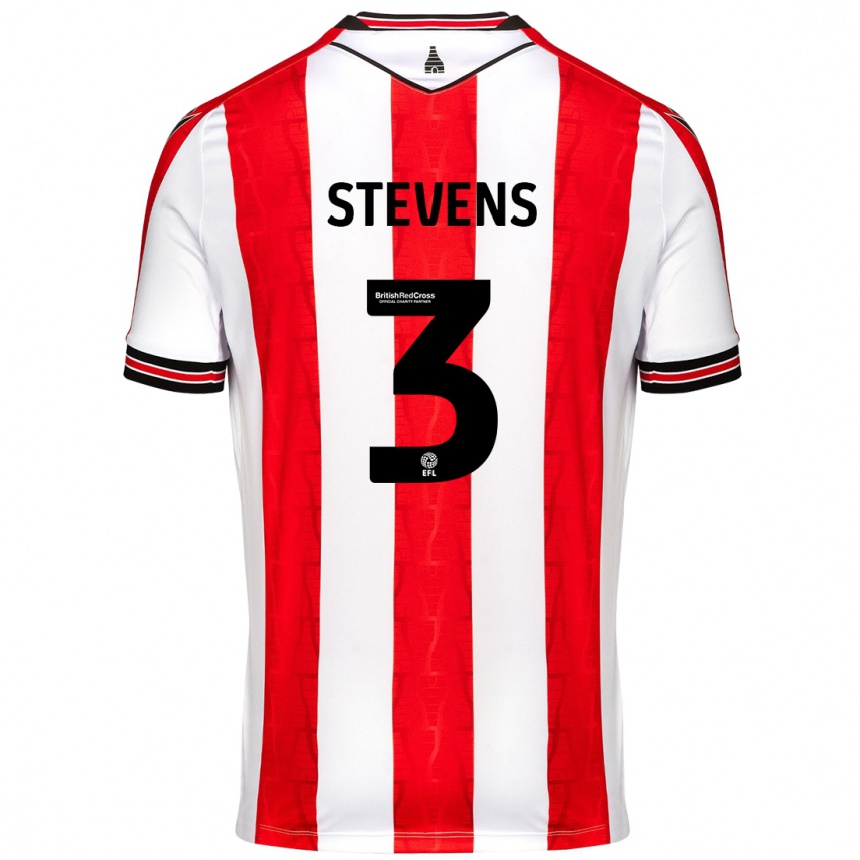 Niño Fútbol Camiseta Enda Stevens #3 Rojo Blanco 1ª Equipación 2024/25 Argentina