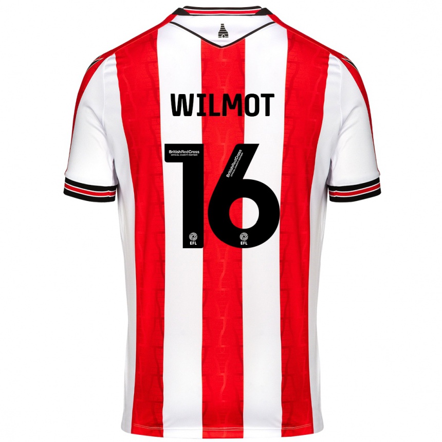 Niño Fútbol Camiseta Ben Wilmot #16 Rojo Blanco 1ª Equipación 2024/25 Argentina