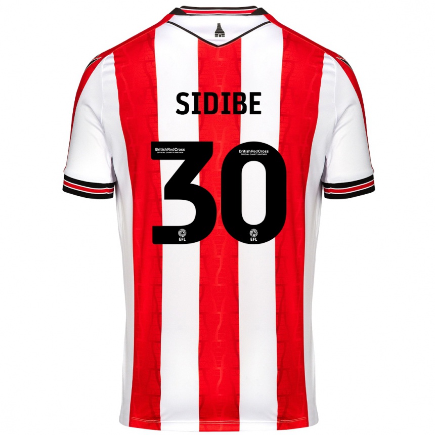 Niño Fútbol Camiseta Souleymane Sidibe #30 Rojo Blanco 1ª Equipación 2024/25 Argentina