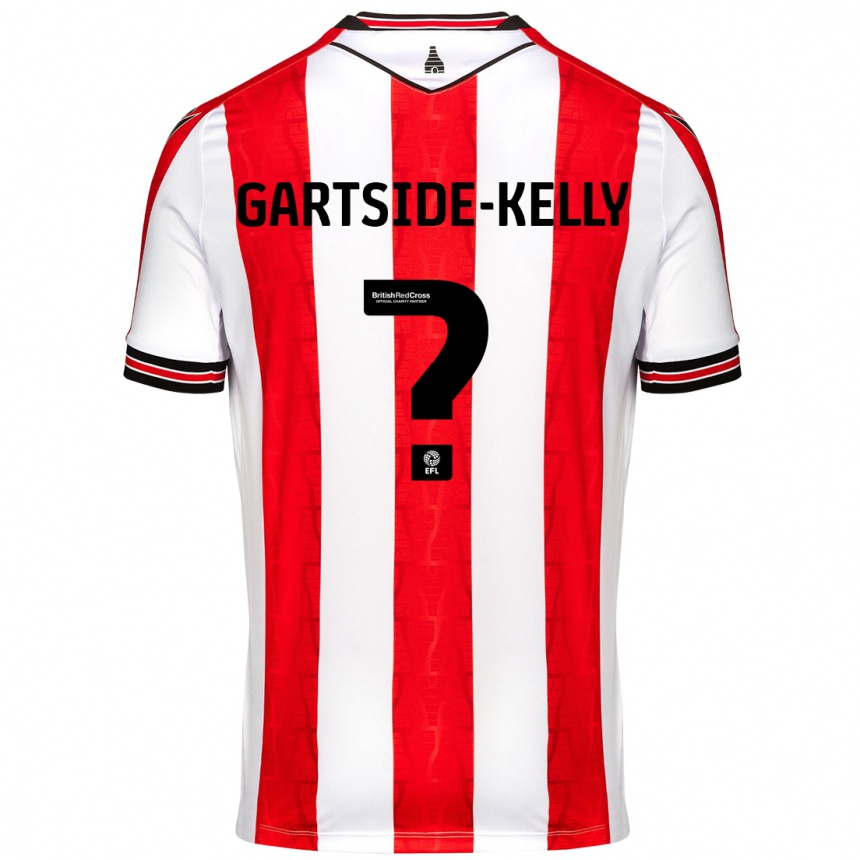 Niño Fútbol Camiseta Gabriel Gartside-Kelly #0 Rojo Blanco 1ª Equipación 2024/25 Argentina