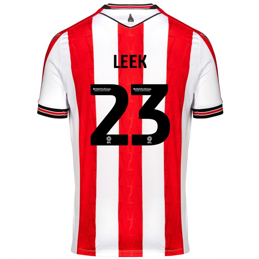 Niño Fútbol Camiseta Ellie Leek #23 Rojo Blanco 1ª Equipación 2024/25 Argentina