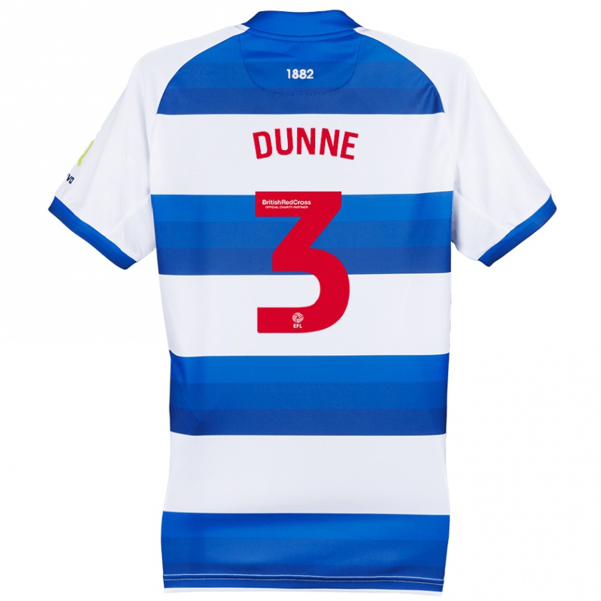 Niño Fútbol Camiseta Jimmy Dunne #3 Blanco Azul 1ª Equipación 2024/25 Argentina