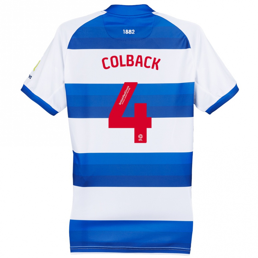 Niño Fútbol Camiseta Jack Colback #4 Blanco Azul 1ª Equipación 2024/25 Argentina