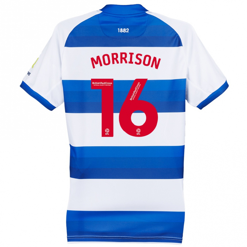 Niño Fútbol Camiseta Liam Morrison #16 Blanco Azul 1ª Equipación 2024/25 Argentina