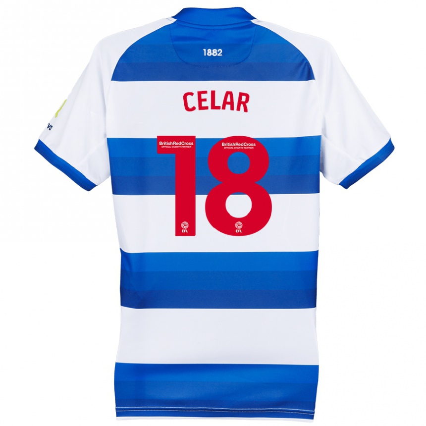 Niño Fútbol Camiseta Zan Celar #18 Blanco Azul 1ª Equipación 2024/25 Argentina