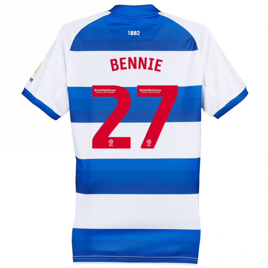 Niño Fútbol Camiseta Daniel Bennie #27 Blanco Azul 1ª Equipación 2024/25 Argentina