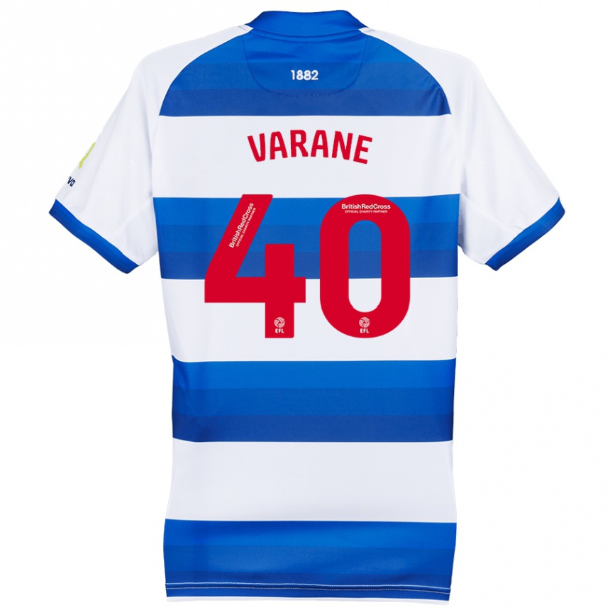 Niño Fútbol Camiseta Jonathan Varane #40 Blanco Azul 1ª Equipación 2024/25 Argentina