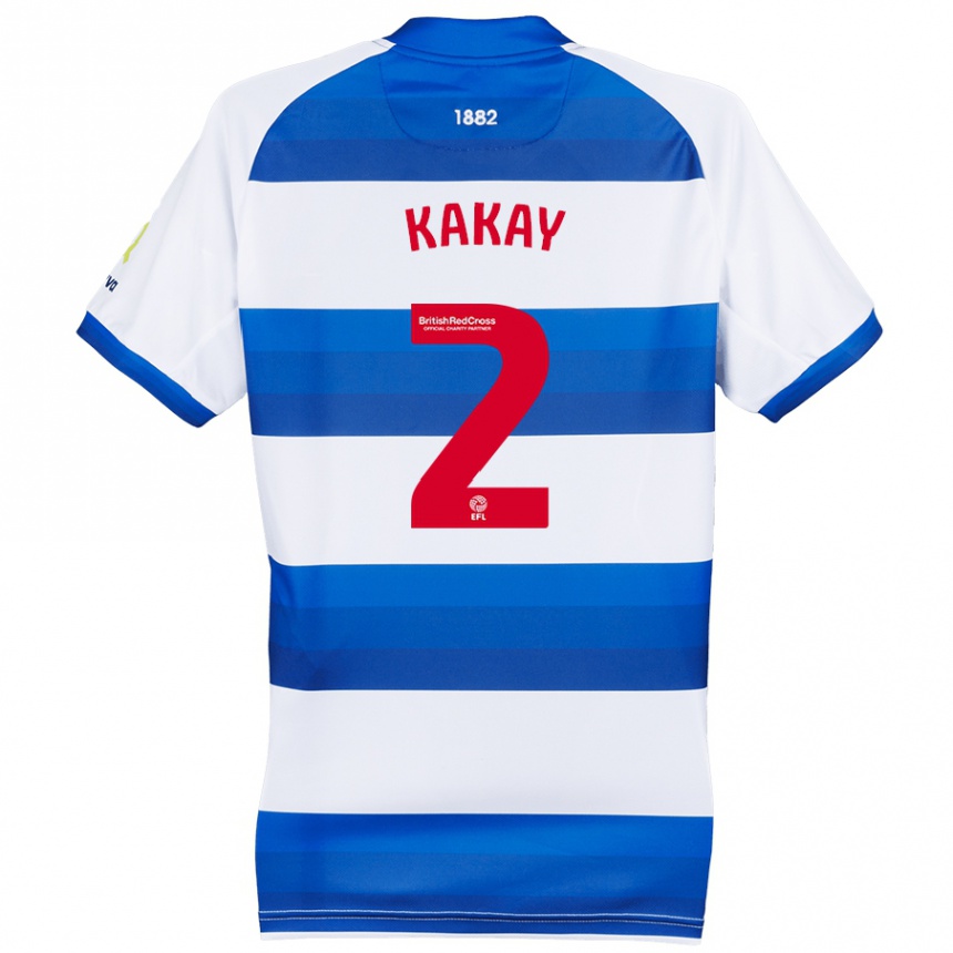 Niño Fútbol Camiseta Osman Kakay #2 Blanco Azul 1ª Equipación 2024/25 Argentina