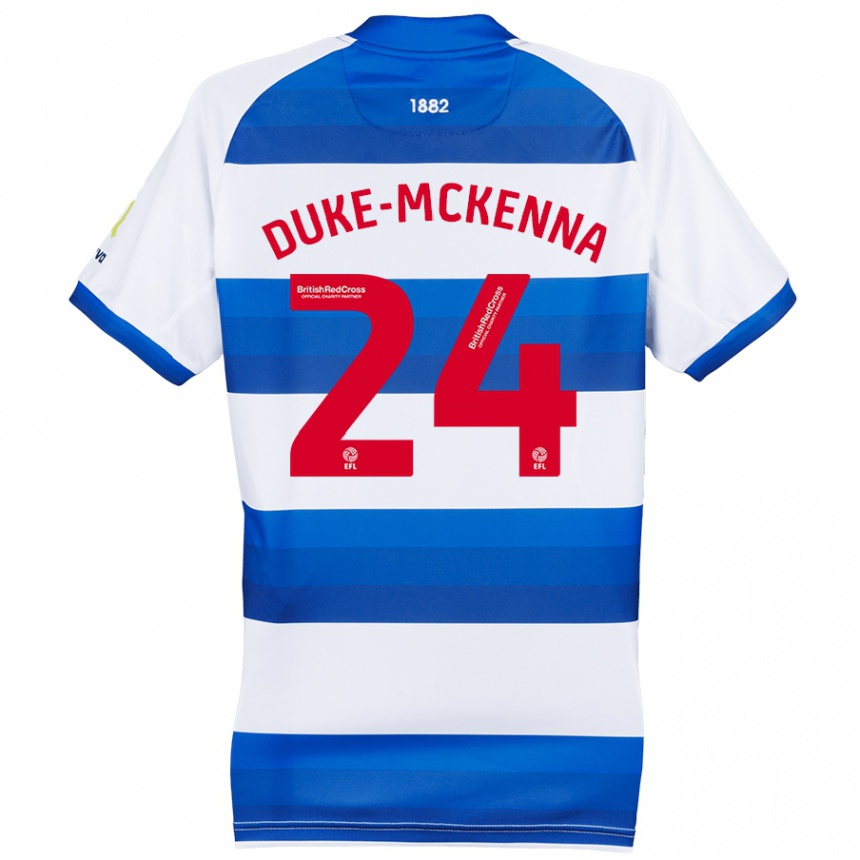 Niño Fútbol Camiseta Stephen Duke-Mckenna #24 Blanco Azul 1ª Equipación 2024/25 Argentina