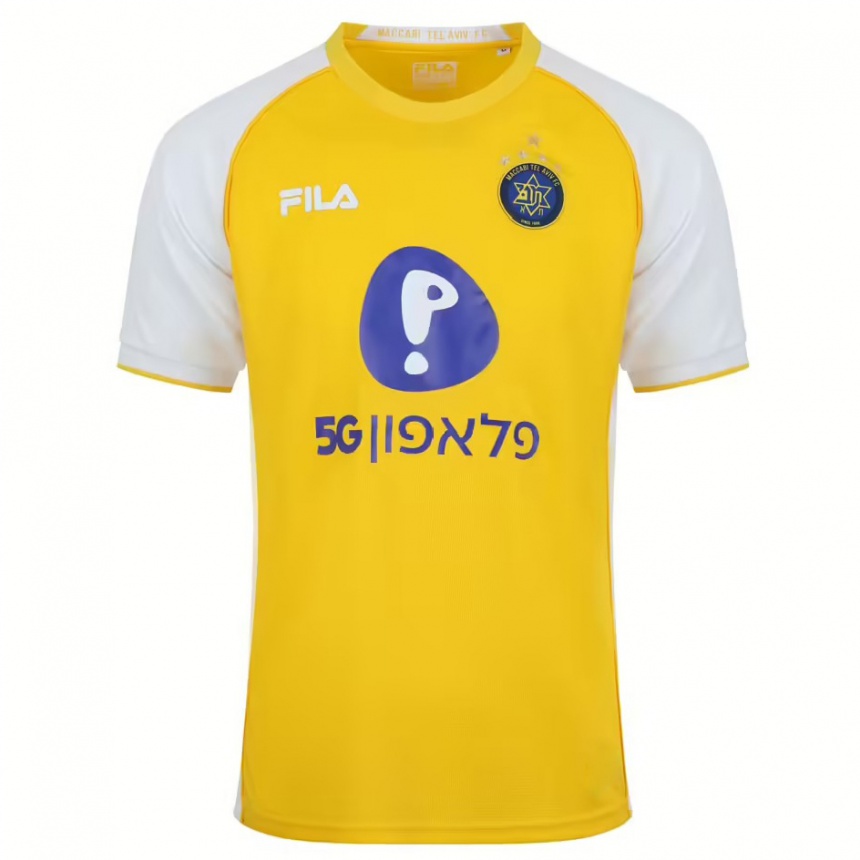 Niño Fútbol Camiseta Dor Turgeman #9 Amarillo Blanco 1ª Equipación 2024/25 Argentina