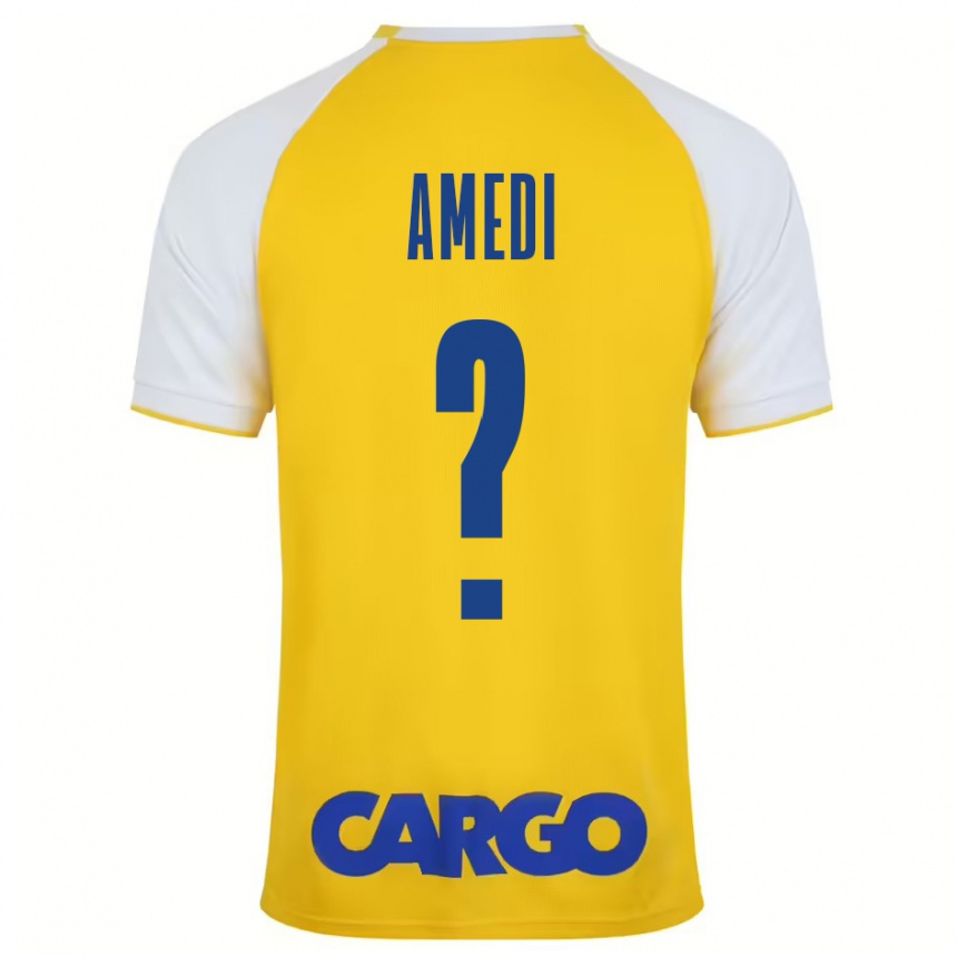 Niño Fútbol Camiseta Roei Amedi #0 Amarillo Blanco 1ª Equipación 2024/25 Argentina