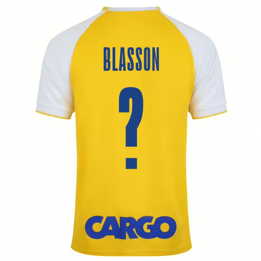 Niño Fútbol Camiseta Ariel Blasson #0 Amarillo Blanco 1ª Equipación 2024/25 Argentina