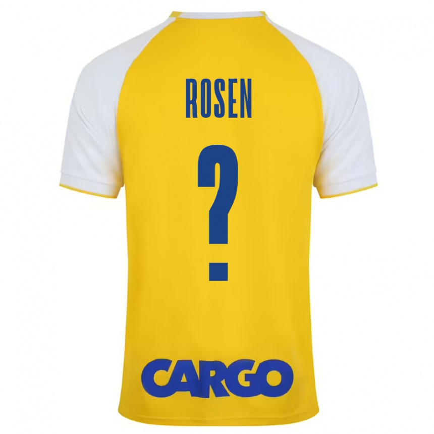 Niño Fútbol Camiseta Shahar Rosen #0 Amarillo Blanco 1ª Equipación 2024/25 Argentina