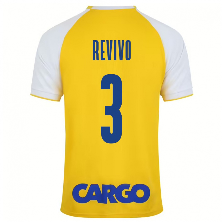 Niño Fútbol Camiseta Roy Revivo #3 Amarillo Blanco 1ª Equipación 2024/25 Argentina