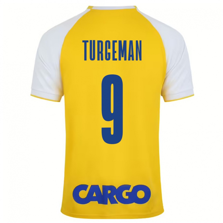 Niño Fútbol Camiseta Dor Turgeman #9 Amarillo Blanco 1ª Equipación 2024/25 Argentina