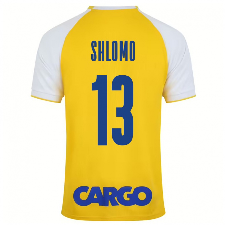 Niño Fútbol Camiseta Raz Shlomo #13 Amarillo Blanco 1ª Equipación 2024/25 Argentina