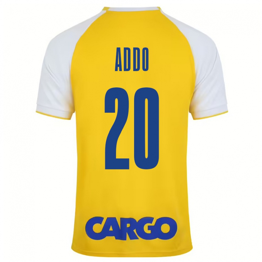 Niño Fútbol Camiseta Henry Addo #20 Amarillo Blanco 1ª Equipación 2024/25 Argentina