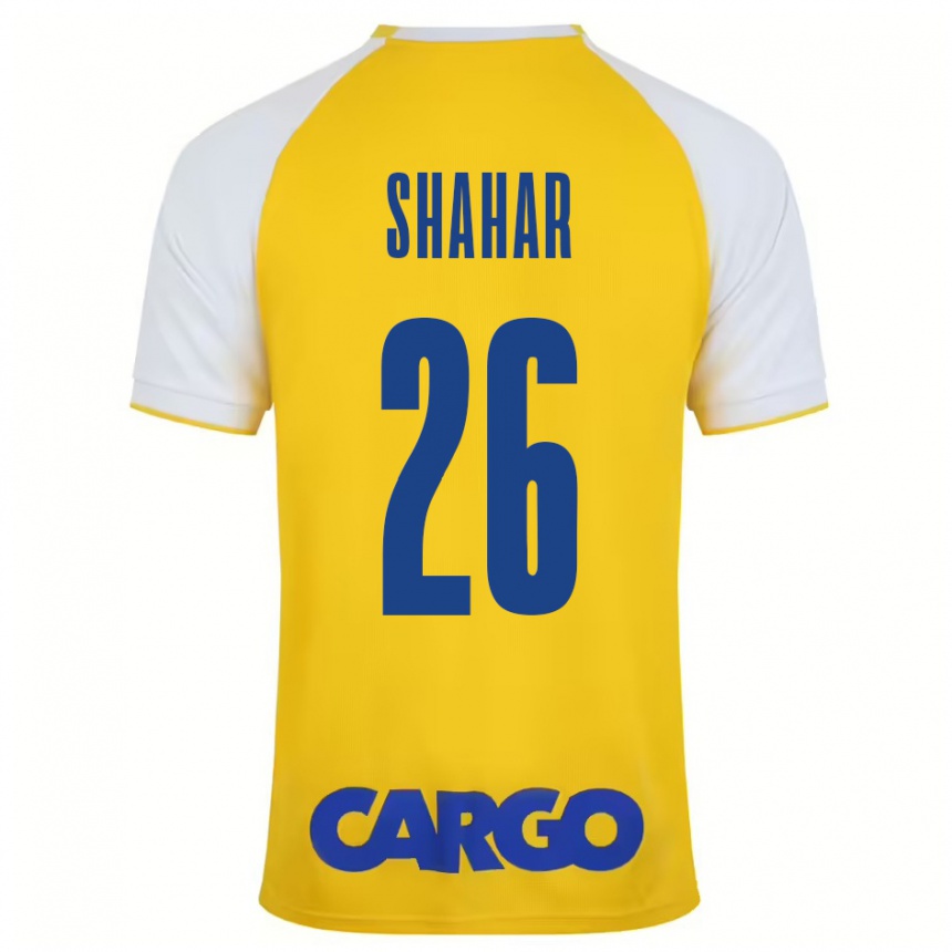 Niño Fútbol Camiseta Ido Shahar #26 Amarillo Blanco 1ª Equipación 2024/25 Argentina