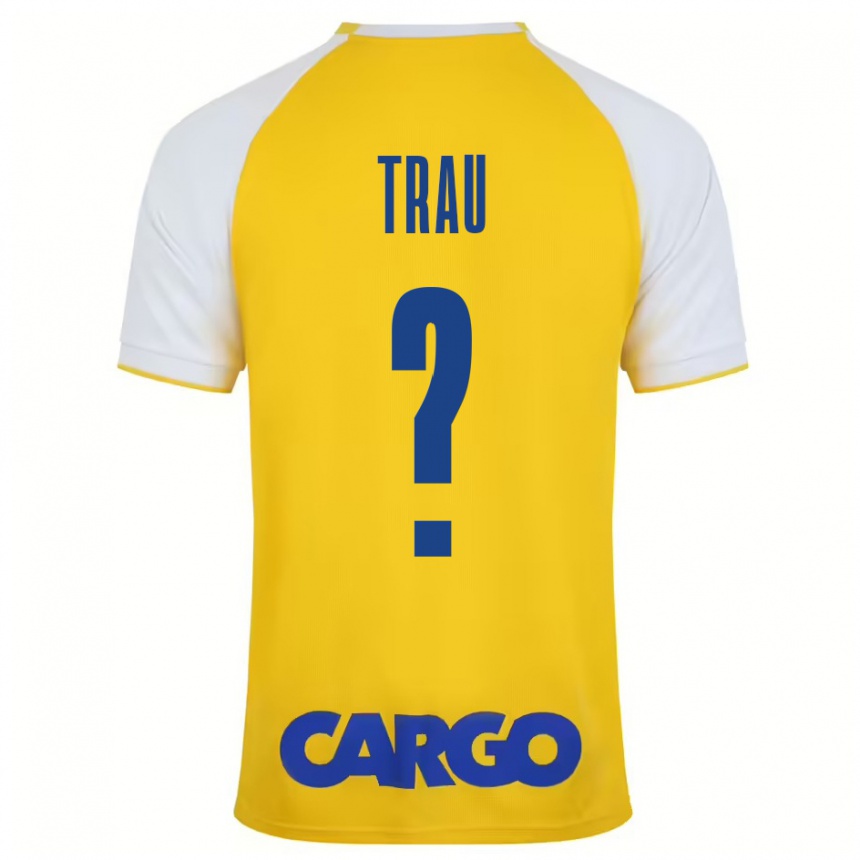 Niño Fútbol Camiseta Idan Trau #0 Amarillo Blanco 1ª Equipación 2024/25 Argentina