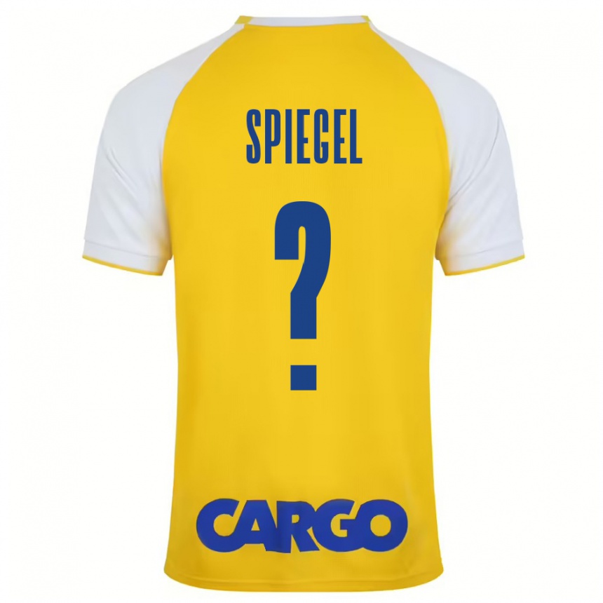 Niño Fútbol Camiseta Liran Spiegel #0 Amarillo Blanco 1ª Equipación 2024/25 Argentina