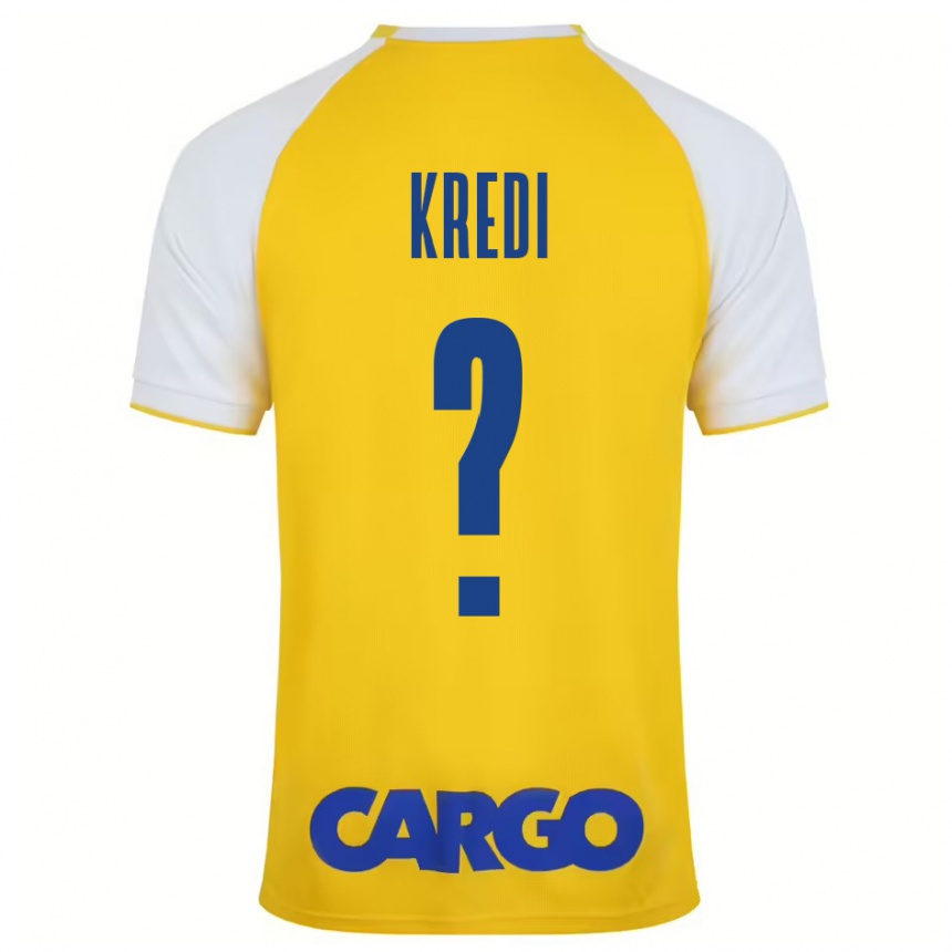 Niño Fútbol Camiseta Amit Kredi #0 Amarillo Blanco 1ª Equipación 2024/25 Argentina