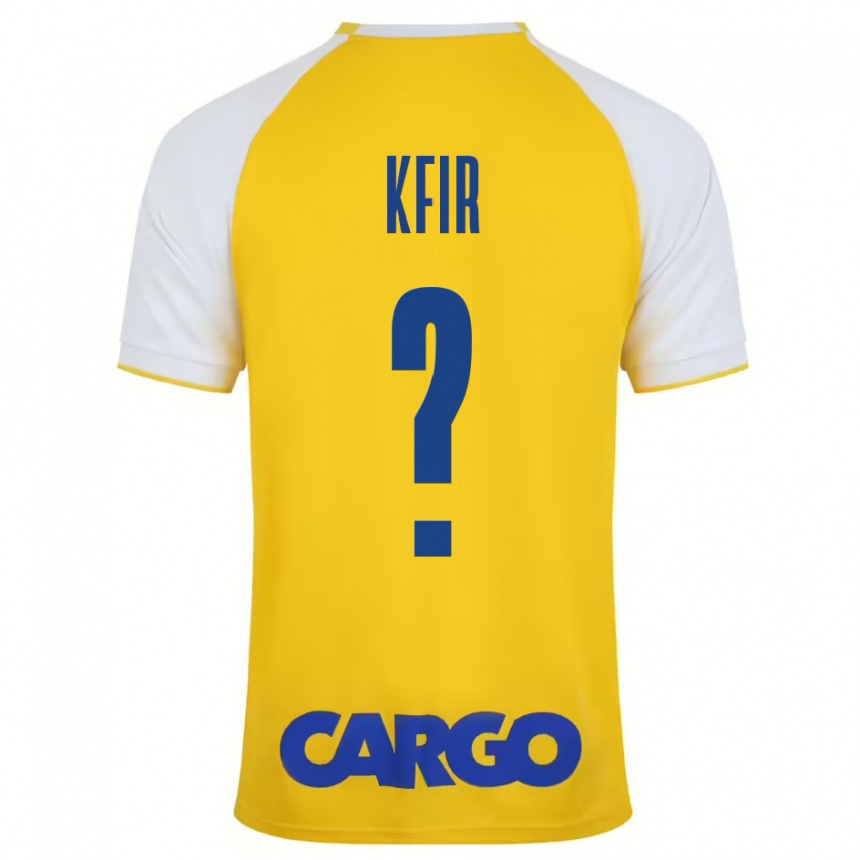 Niño Fútbol Camiseta Yuval Kfir #0 Amarillo Blanco 1ª Equipación 2024/25 Argentina