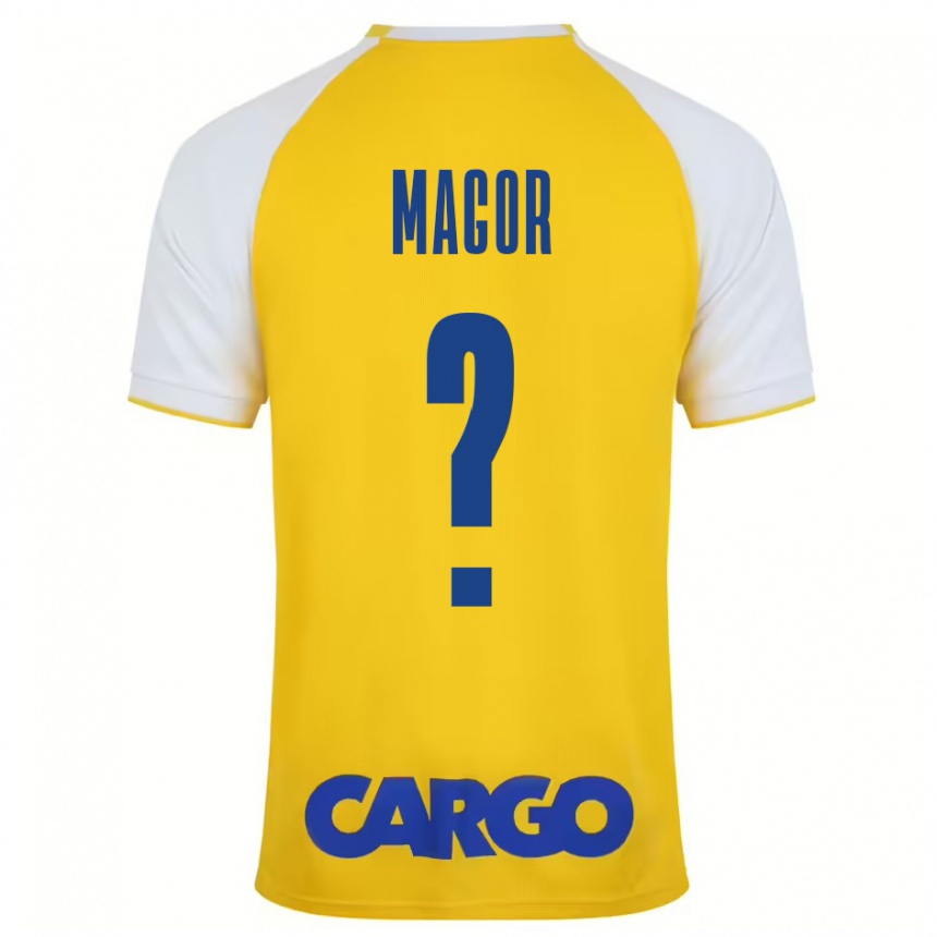 Niño Fútbol Camiseta Roee Magor #0 Amarillo Blanco 1ª Equipación 2024/25 Argentina