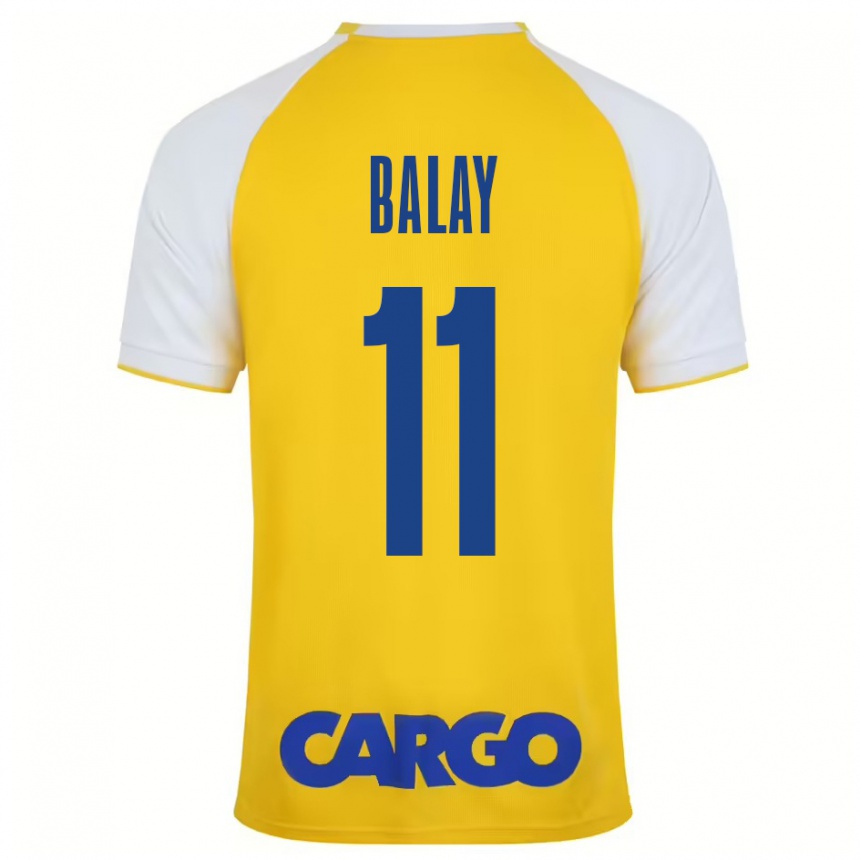 Niño Fútbol Camiseta Yehuda Balay #11 Amarillo Blanco 1ª Equipación 2024/25 Argentina