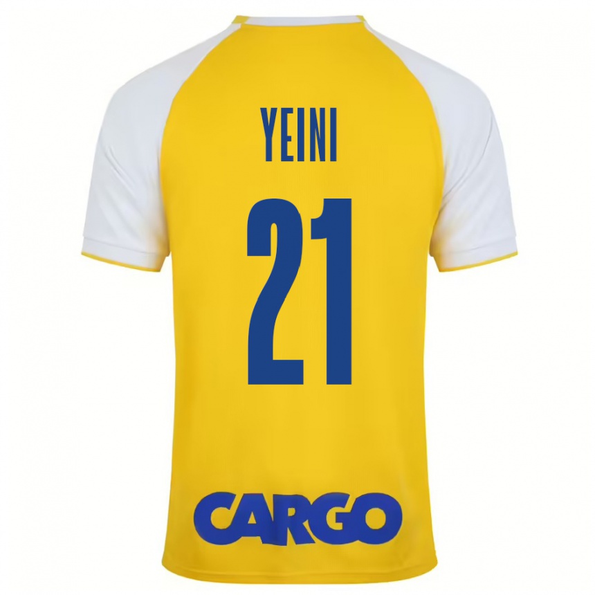 Niño Fútbol Camiseta Sheran Yeini #21 Amarillo Blanco 1ª Equipación 2024/25 Argentina