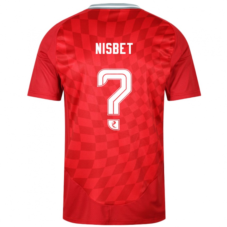 Niño Fútbol Camiseta Kevin Nisbet #0 Rojo 1ª Equipación 2024/25 Argentina