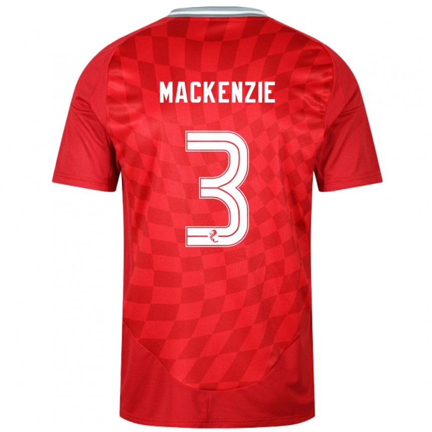 Niño Fútbol Camiseta Jack Mackenzie #3 Rojo 1ª Equipación 2024/25 Argentina