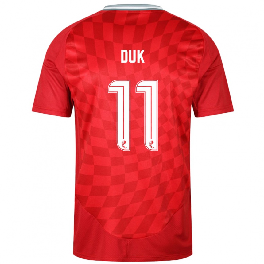 Niño Fútbol Camiseta Duk #11 Rojo 1ª Equipación 2024/25 Argentina