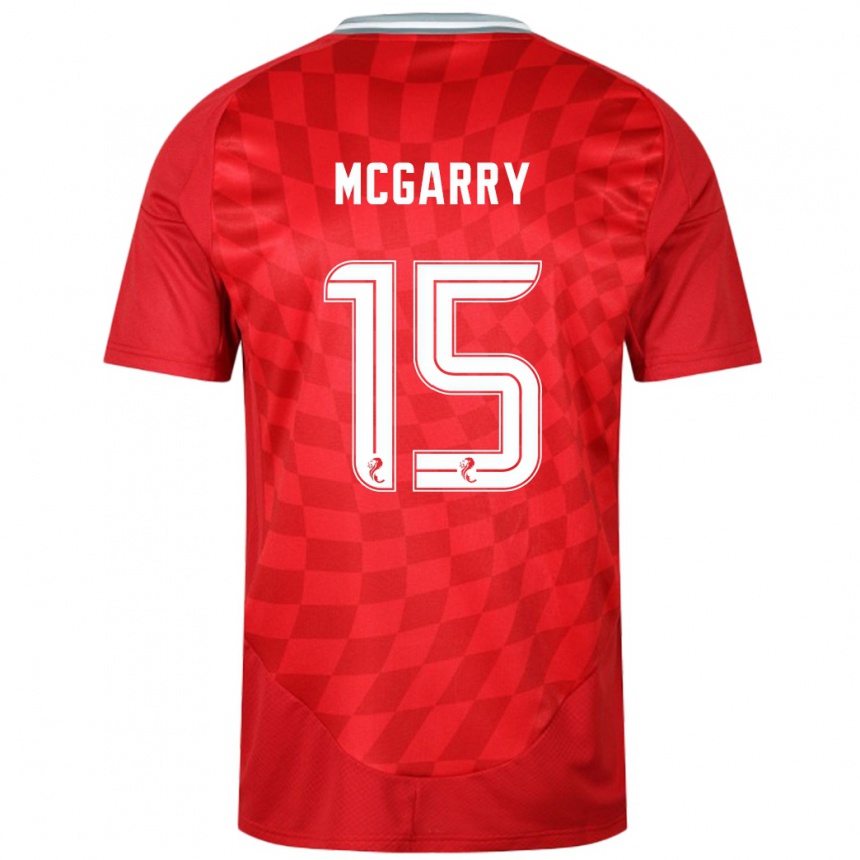 Niño Fútbol Camiseta James Mcgarry #15 Rojo 1ª Equipación 2024/25 Argentina