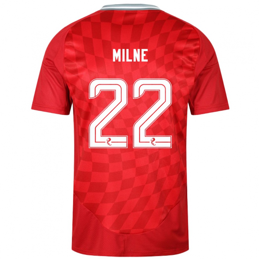 Niño Fútbol Camiseta Jack Milne #22 Rojo 1ª Equipación 2024/25 Argentina