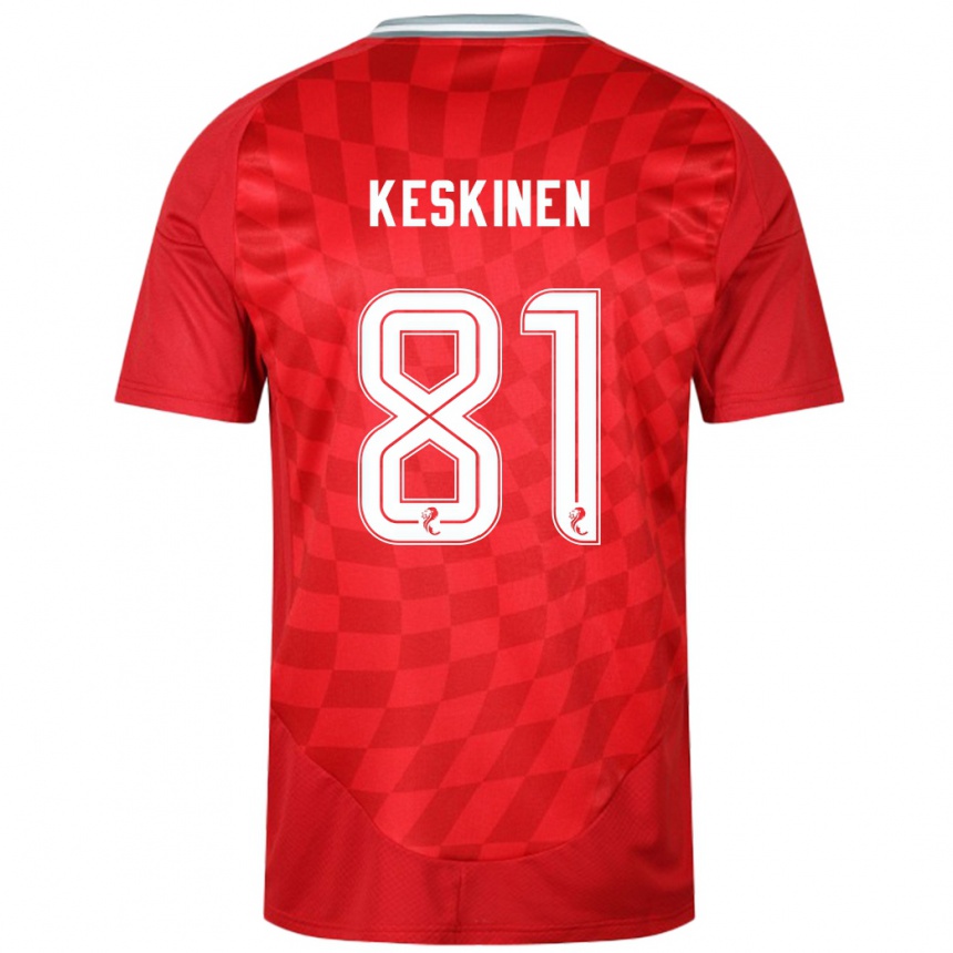 Niño Fútbol Camiseta Topi Keskinen #81 Rojo 1ª Equipación 2024/25 Argentina