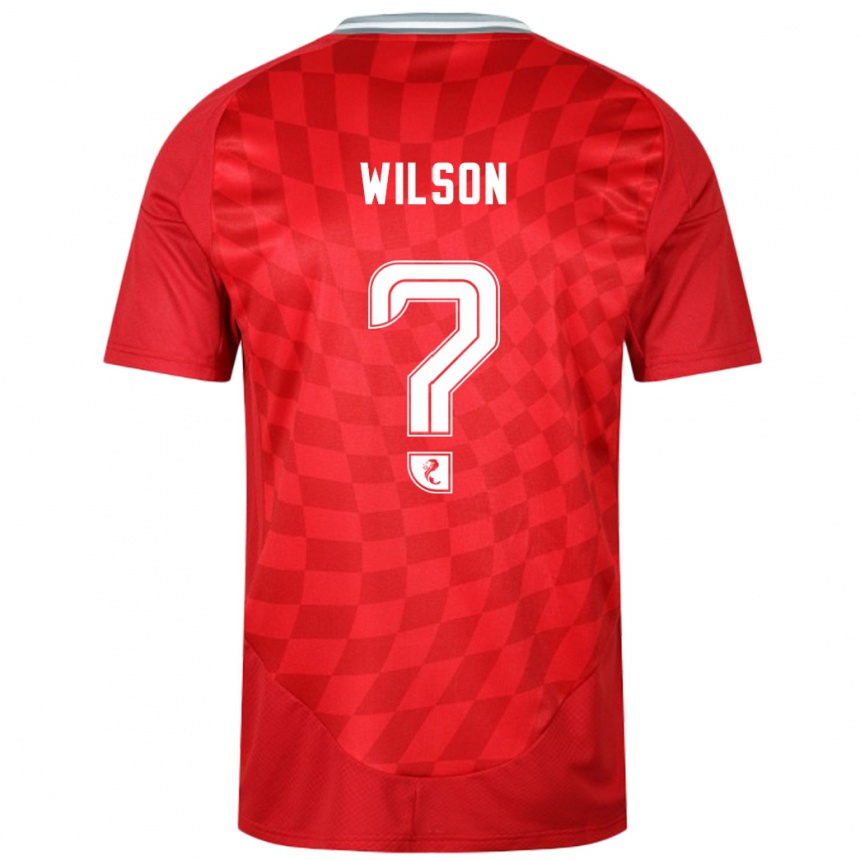 Niño Fútbol Camiseta Cameron Wilson #0 Rojo 1ª Equipación 2024/25 Argentina