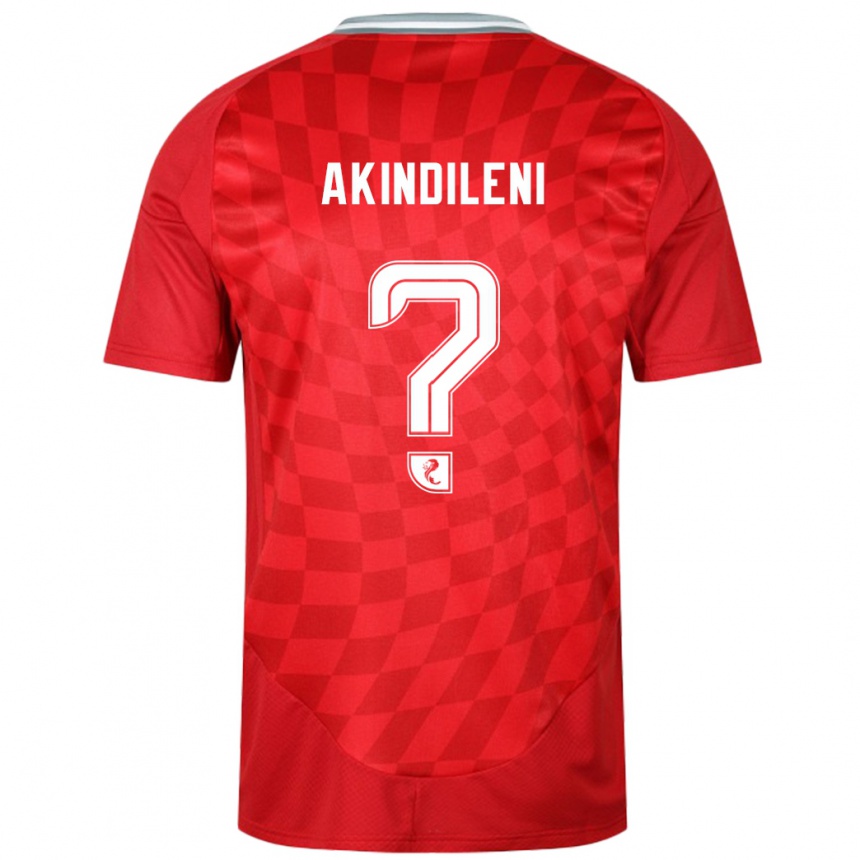 Niño Fútbol Camiseta Timothy Akindileni #0 Rojo 1ª Equipación 2024/25 Argentina