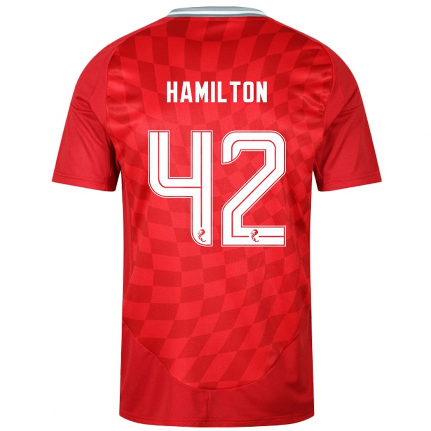 Niño Fútbol Camiseta Brendan Hamilton #42 Rojo 1ª Equipación 2024/25 Argentina