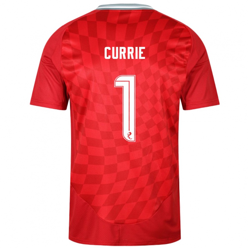 Niño Fútbol Camiseta Jennifer Currie #1 Rojo 1ª Equipación 2024/25 Argentina