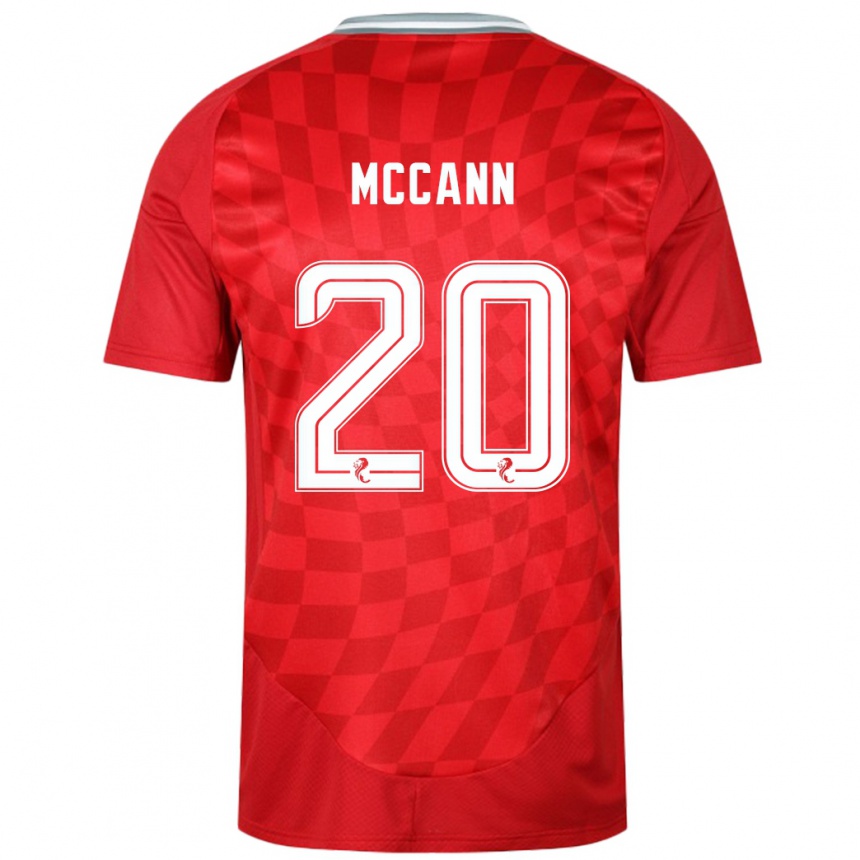 Niño Fútbol Camiseta Annalisa Mccann #20 Rojo 1ª Equipación 2024/25 Argentina