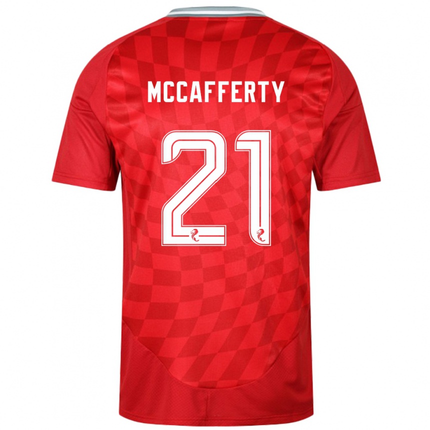 Niño Fútbol Camiseta Eirinn Mccafferty #21 Rojo 1ª Equipación 2024/25 Argentina