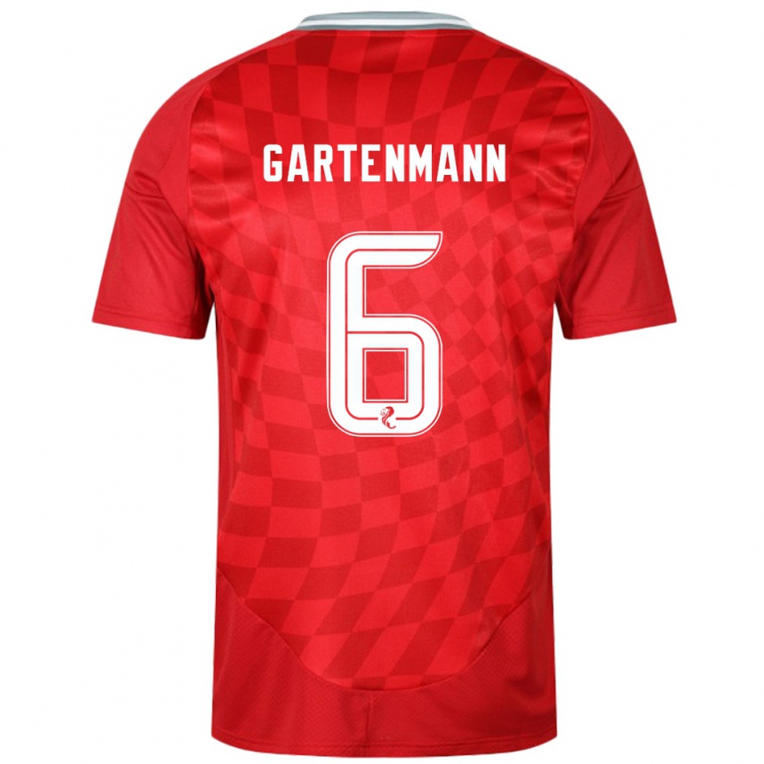 Niño Fútbol Camiseta Stefan Gartenmann #6 Rojo 1ª Equipación 2024/25 Argentina