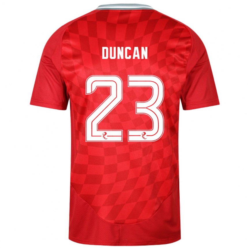 Niño Fútbol Camiseta Ryan Duncan #23 Rojo 1ª Equipación 2024/25 Argentina