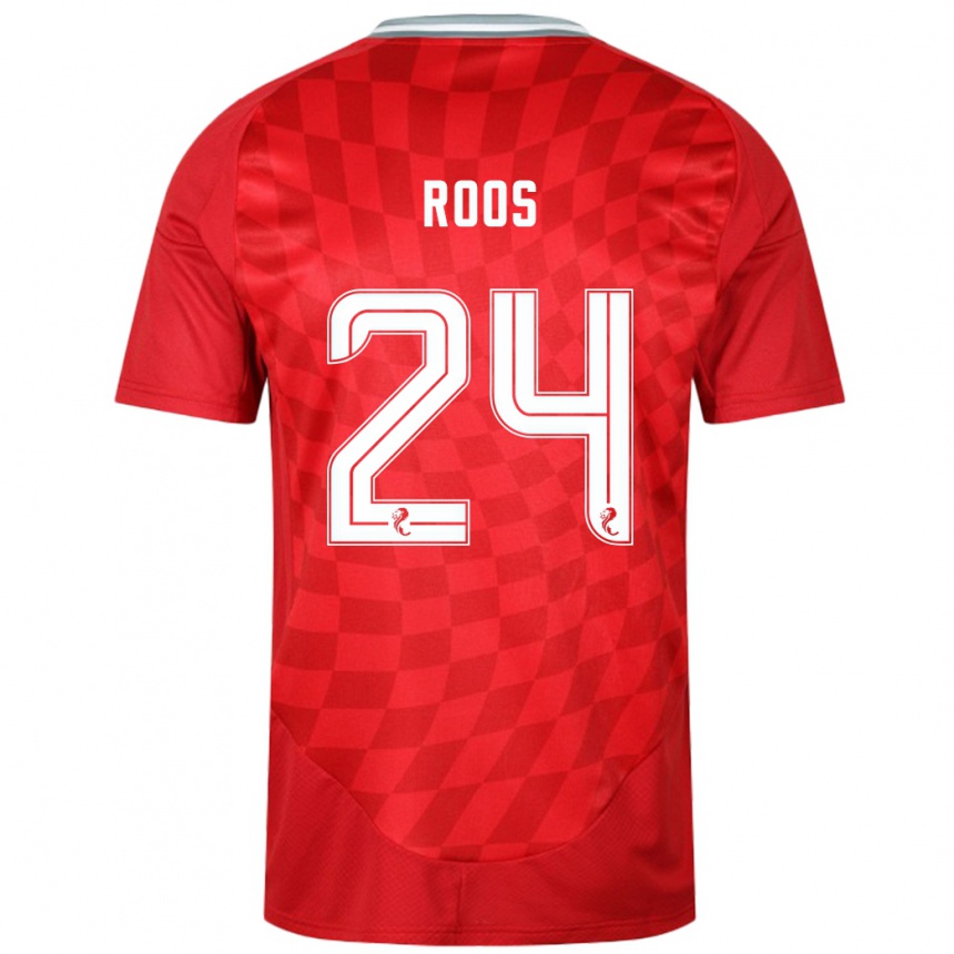 Niño Fútbol Camiseta Kelle Roos #24 Rojo 1ª Equipación 2024/25 Argentina