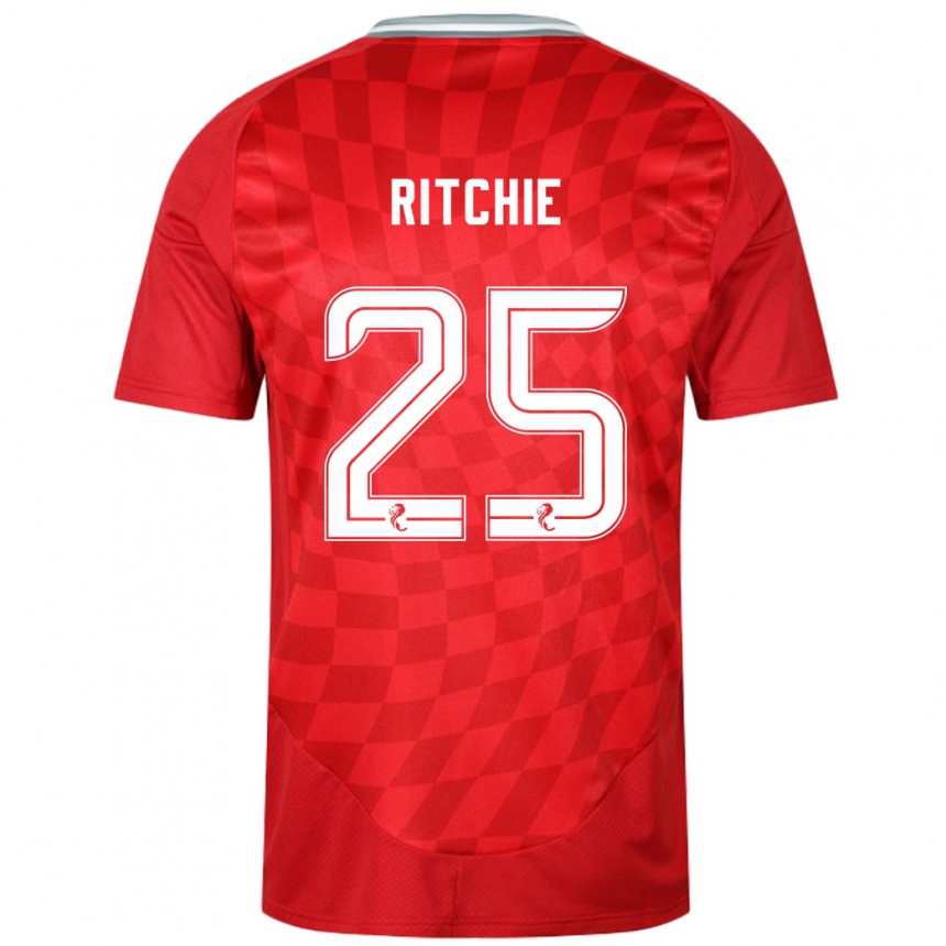 Niño Fútbol Camiseta Tom Ritchie #25 Rojo 1ª Equipación 2024/25 Argentina