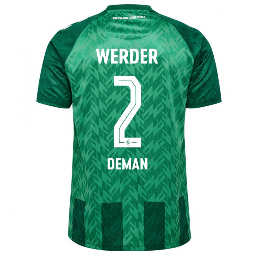 Niño Fútbol Camiseta Olivier Deman #2 Verde 1ª Equipación 2024/25 Argentina