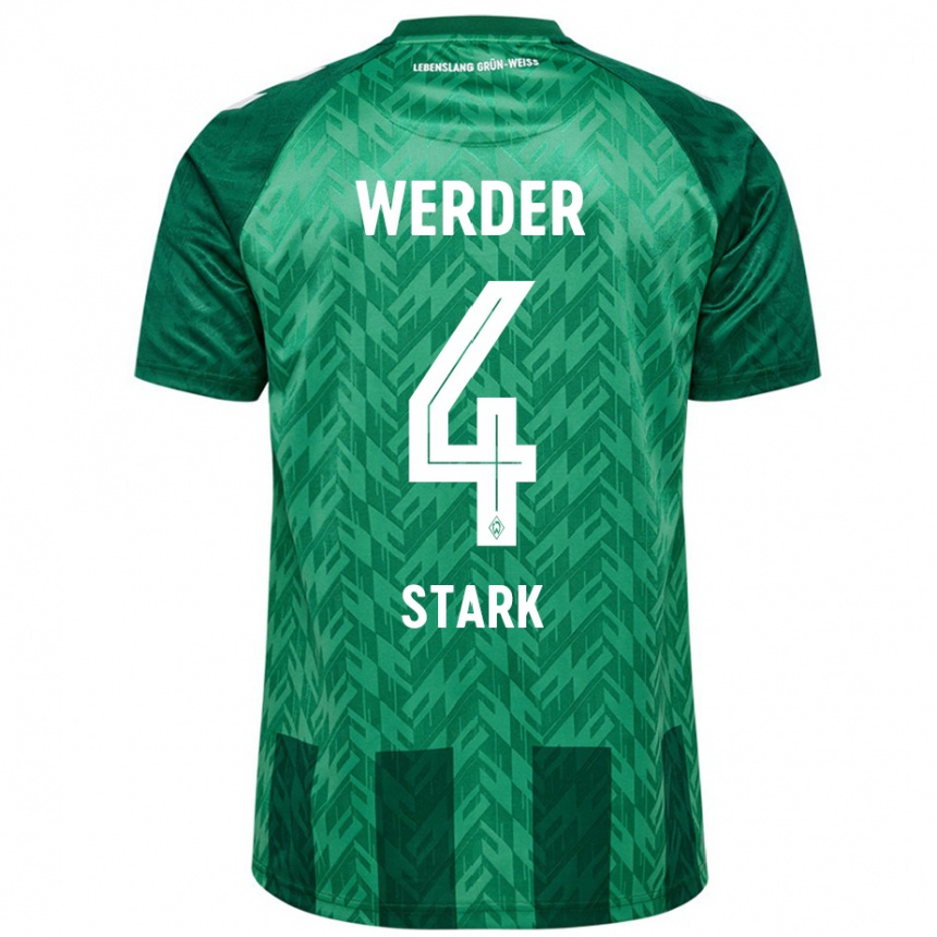 Niño Fútbol Camiseta Niklas Stark #4 Verde 1ª Equipación 2024/25 Argentina