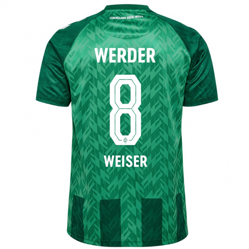 Niño Fútbol Camiseta Mitchell Weiser #8 Verde 1ª Equipación 2024/25 Argentina