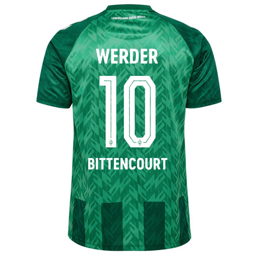 Niño Fútbol Camiseta Leonardo Bittencourt #10 Verde 1ª Equipación 2024/25 Argentina